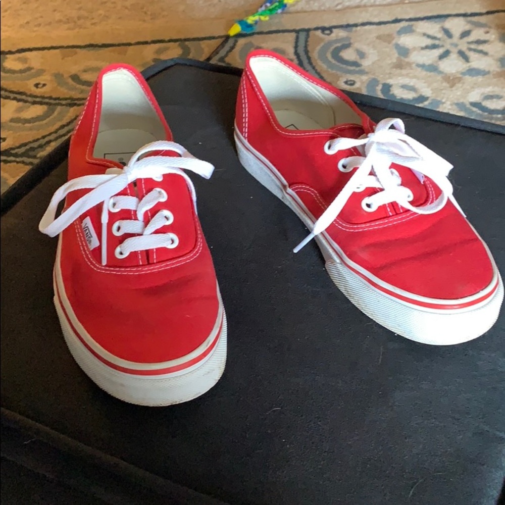Red authentic Vans